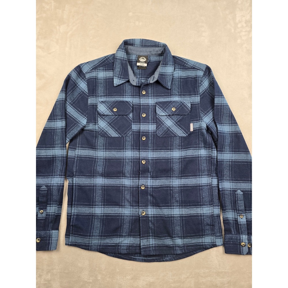 Colorado Clothing Flannel Shirt Mens Small Blue Plaid Long Sleeve Button Down